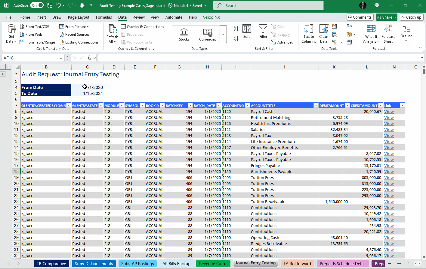 Faster audit prep
