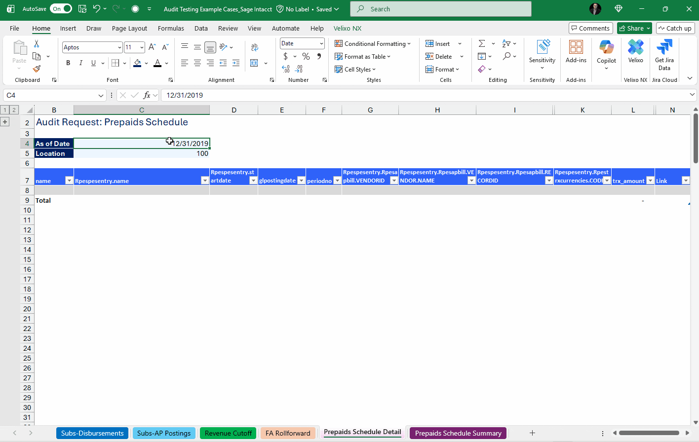 Automated prepaids schedule
